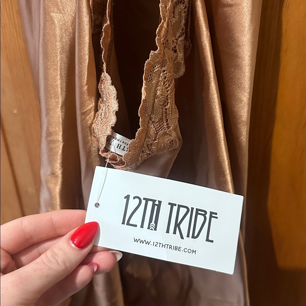 12th Tribe NWT Wynona Copper Mini Dress - Picture 7 of 7